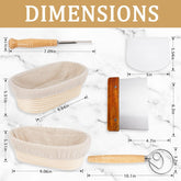 RFAQK Bread Proofing Baskets for Sourdough & Sourdough Kit, 10 inch Oval